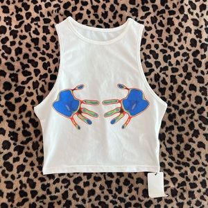 Hands crop top Size M